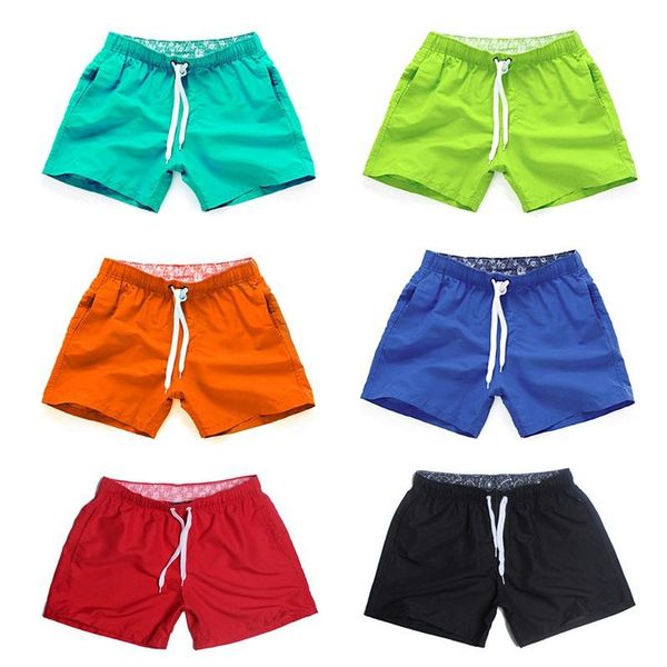 

quick drying trunks with pockets solid color drawstring lightweight sunshade breathable swimming fitness beach shorts swimwear men's