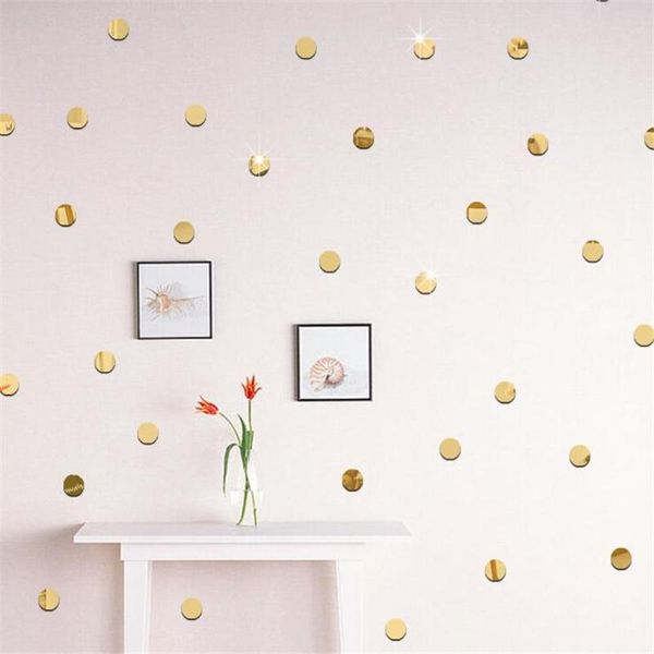 

wall stickers 100pcs 2cm 3d diy acrylic mirror sticker round shape decal mosaic effect livingroom home decor