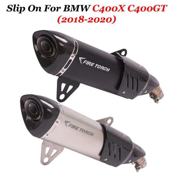 

slip on for c400gt c400gx 2021 full system motorcycle exhaust escape moto tube header middle link pipe carbon fiber muffler