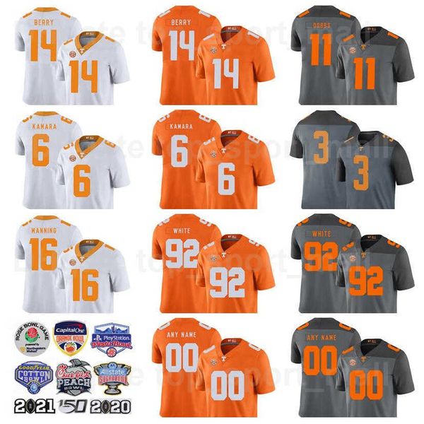 

ncaa football college 92 reggie white jersey tennessee volunteers 16 peyton manning 6 alvin kamara 14 eric berry 11 joshua dobbs 3 gray oran, Black
