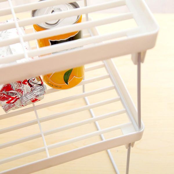 

hooks & rails 1 pcs storage rack shelf foldable holder organizer stackable kitchen bathroom cupboard cfe