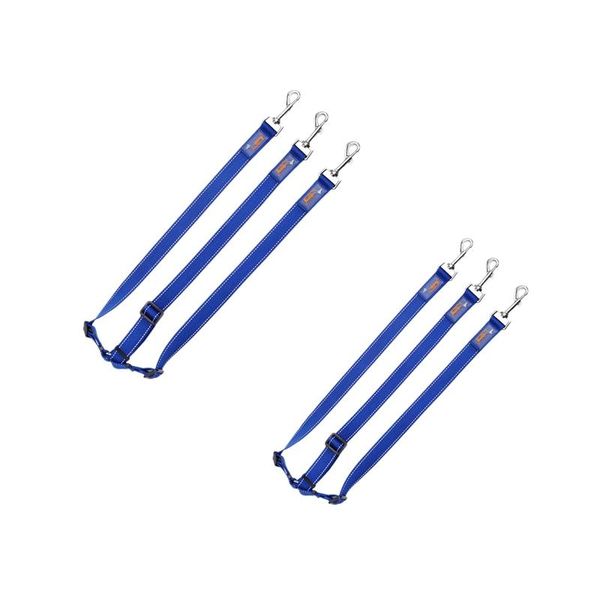 

pet three-head traction rope dog cat reflective nylon collars & leashes