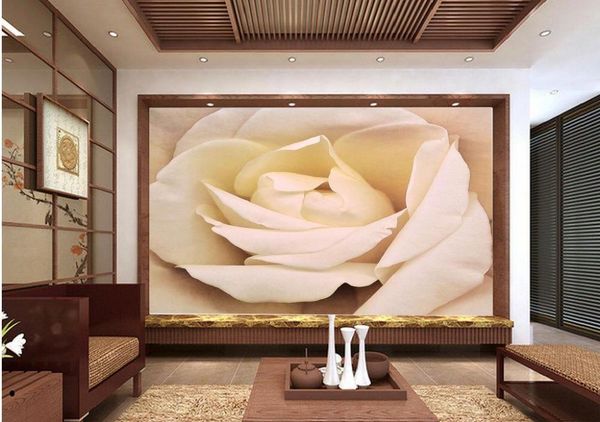 

3d wallpaper for room rose flower mural backdrop design living wallpapers