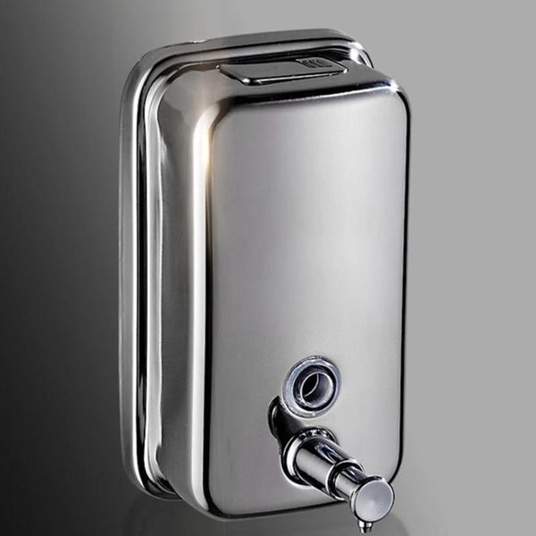 

500ml bathroom wall-mounted manual soap dispenser stainless steel hand sanitizer shower gel bottle kitchen dish container liquid