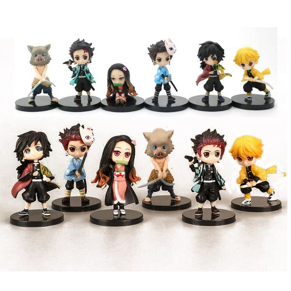 

movie demon slayer figure kamado tanjirou nezuko action figures pvc model toys zenitsu figurine inosuke kimetsu no yaiba figura