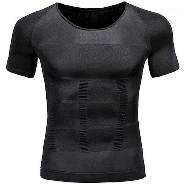 

men's body shapers shaper men tummy control reduce belly waist trainer slimming shapewear corset vest shirt compression abdome, Black;brown