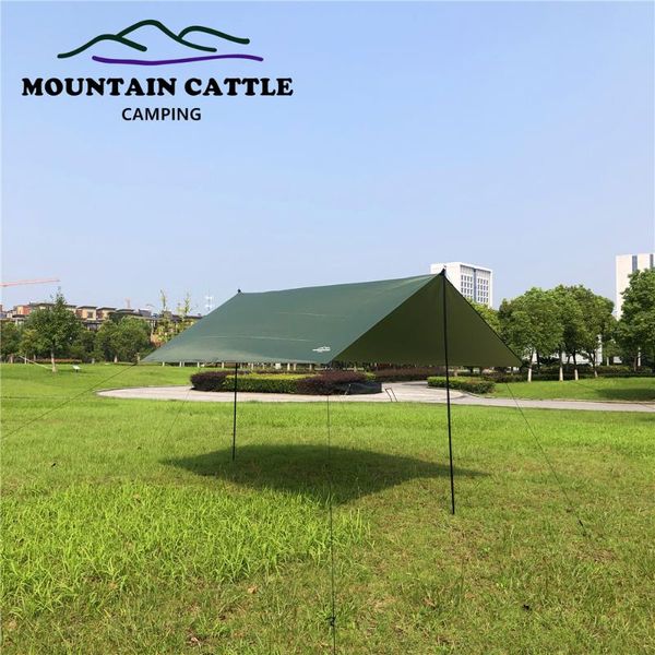 

outdoor 300x300m camping tarp 210d oxford rainfly silver coating sun shelter for hiking tents and shelters