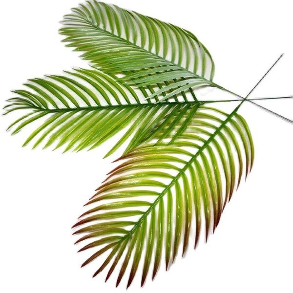 

decorative flowers & wreaths 10pcs artificial single palm leaf simulation plant plastic greenery for floral arrangement sunday