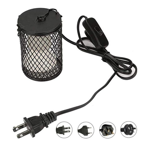 

lamp covers & shades pet heater lampshade heat holder cage with switch for snake chicken brooder reptile 25/40/50/60/70/75/100w bulb base li