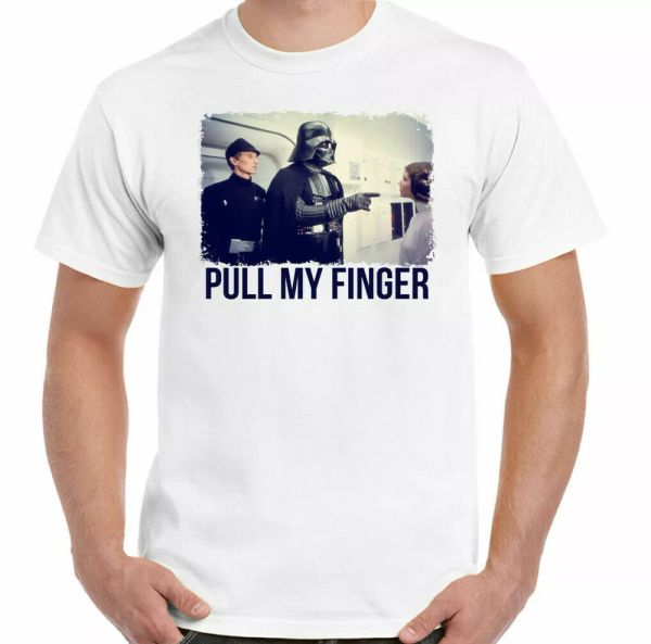 

pull my finger t-shirt mens funny parody tee top, White;black