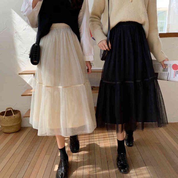 

skirts skirts sweet ffy layered tulle boho patchwork pleated a-line mesh long ivory 26a9, Black
