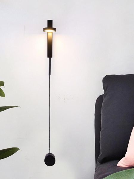 

wall lamps nordic modern light luxury dimmable switch simple living room aisle corridor bedroom creative personality bedside lamp