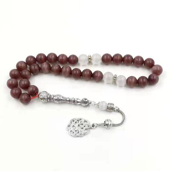 

beaded, strands 33 tasbih cat's eye stone misbaha and 8mm 10mm 12mm natural love gift prayer beads 66 99beads rosary, Black