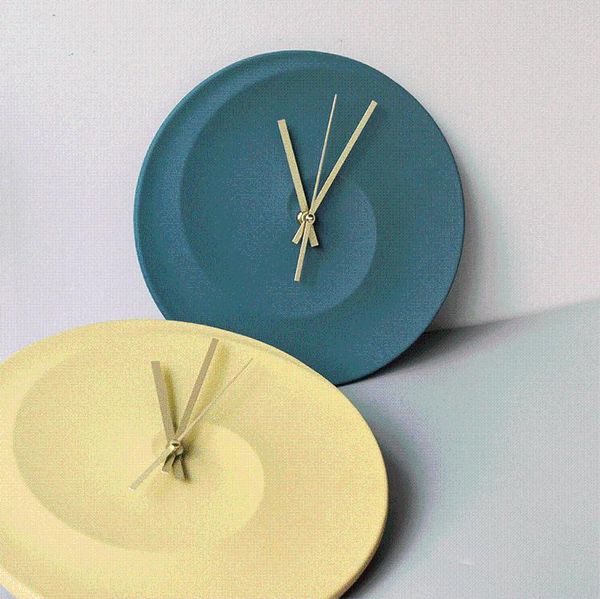 

wall clocks nordic fashion art clock dark grey creative luxury round modern design relogio parede home decoration