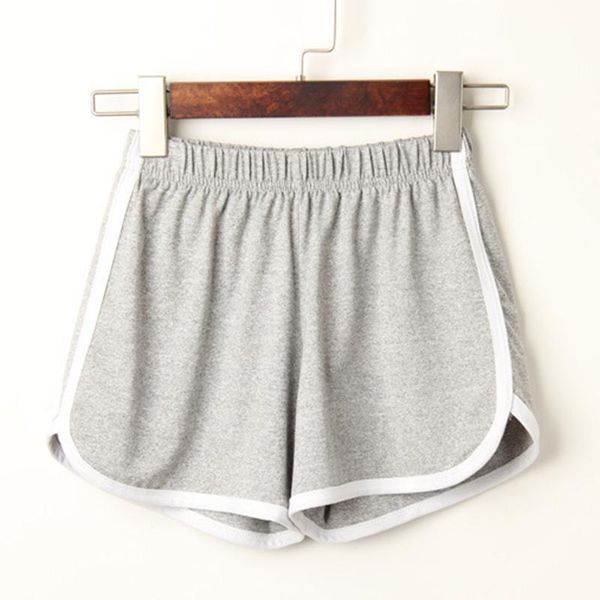 

women casual candy color shorts soft elastic waistband sports women's, White;black