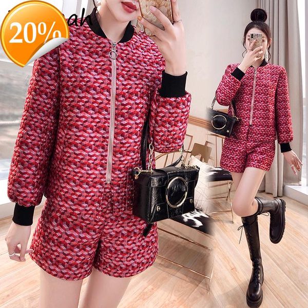 

women summer fashion designer shorts set lantern sleeve loose pockets jacket + high waist pressure 2 two pieces women's piece pants, White
