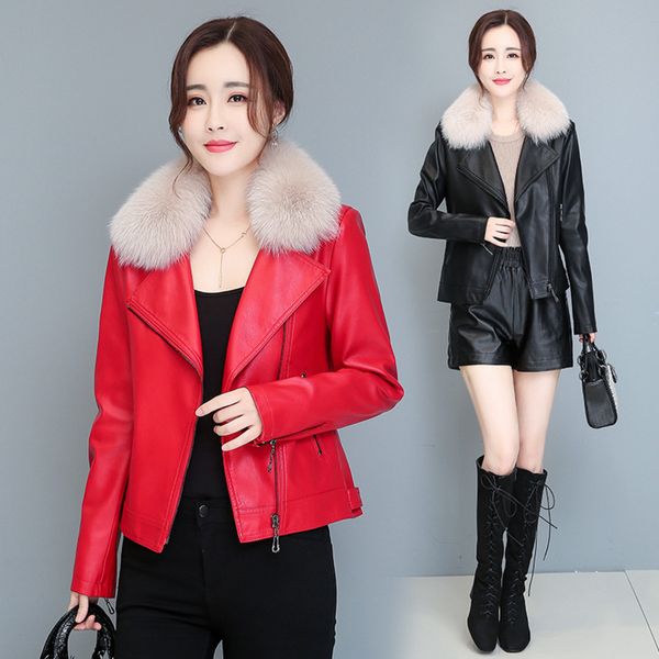 

sheep motorcycle leather cloth large women's sheep et loose korean version 2020 spring and autumn thin, Black;brown
