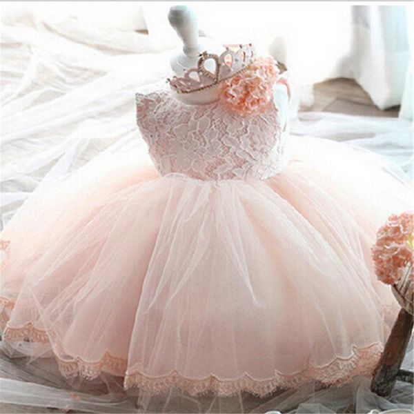 

girl's dresses princess kids baby girls dress lace flower tulle christening gowns tutu for babies 1st birthday outfits toddler baptism, Red;yellow