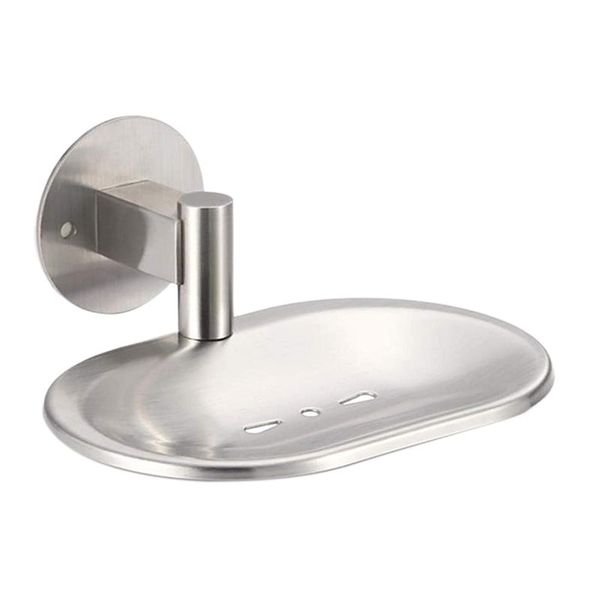 

bathroom storage & organization soap dish stainless steel sponge holder with self draining rustproof adhesive wall mounted for shower
