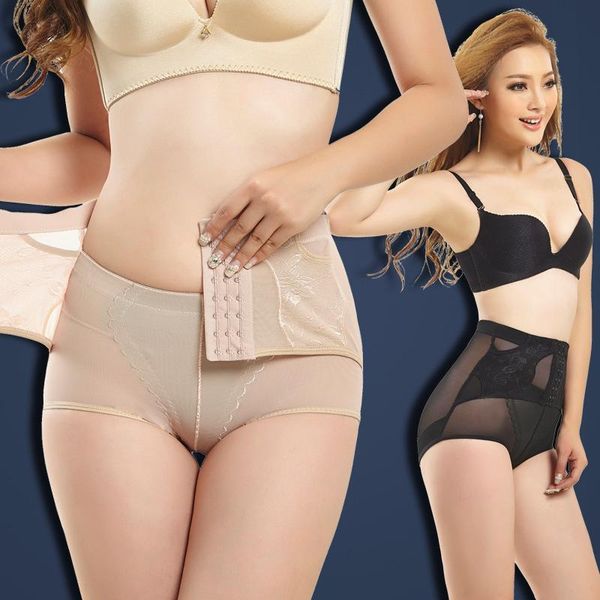 

women's shapers women briefs mid waist mesh see through hip push up bulift transparent shapewear panties buckle trainer, Black;white