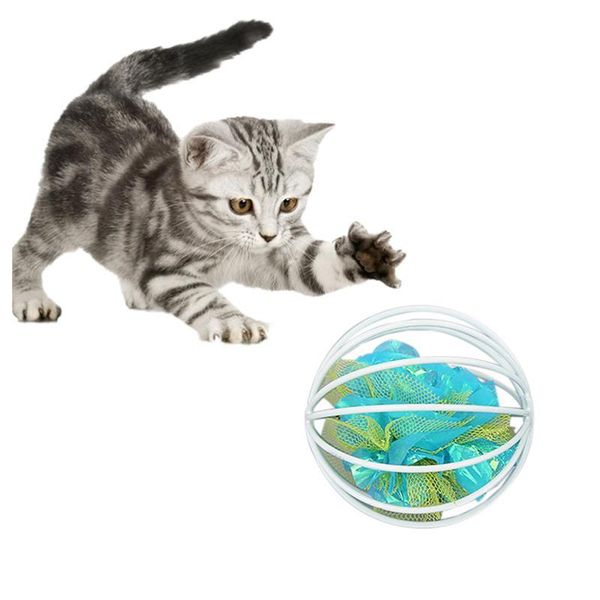 

cat toys ball toy creative interactive iron crinkle teaser