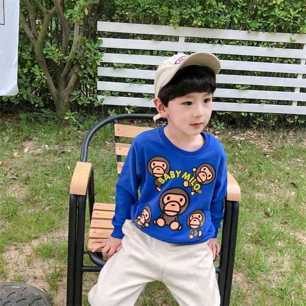 

q2289 clothing children's autumn new round neck sweater boys and girls fashion brand basic top, Black;white