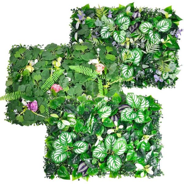 

decorative flowers & wreaths artificial boxwood hedge panel privacy fence screen garden decor plant faux grass wall decoration greenery