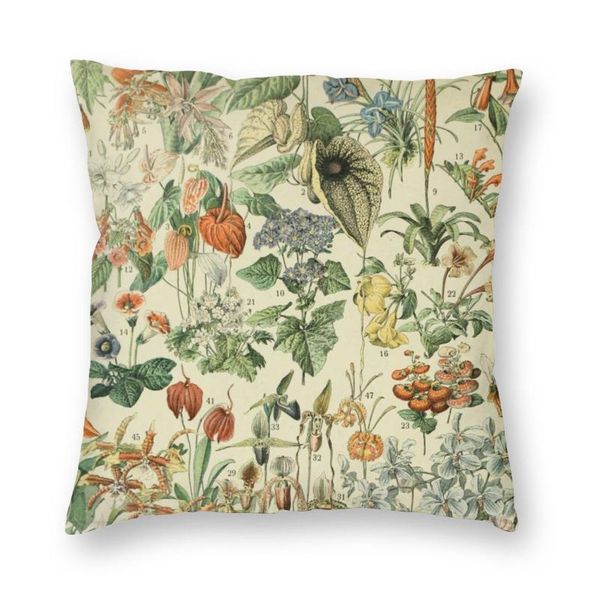 

cushion/decorative pillow adolphe millot fleurs vintage flowers pillowcase soft polyester cushion cover gift case home wholesale 45x45cm