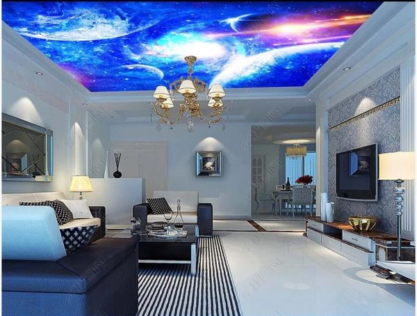 

wallpapers custom po 3d wallpaper ceiling mural cool starry universe planet home decor wall murals in the living room