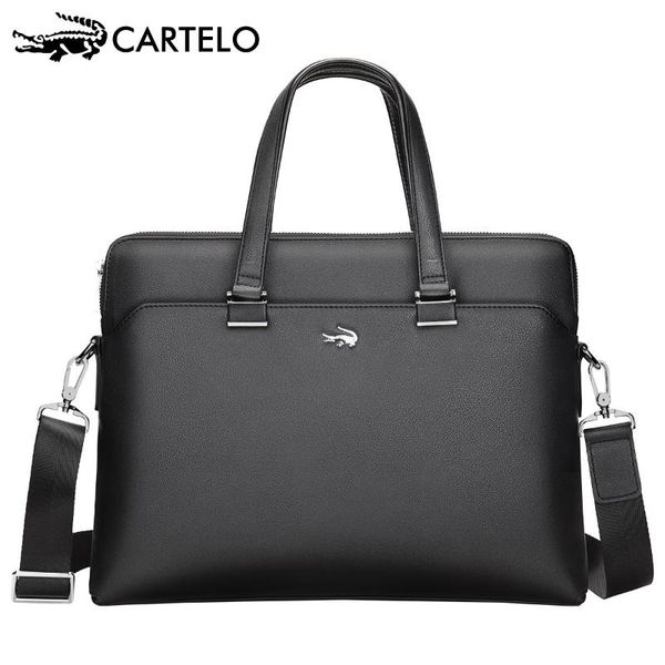 

briefcases men leather briefcase male business genuine lapbags office man handbags for documents portfolio bag designer