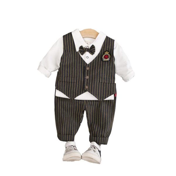 

clothing sets children clothes suit spring autumn boys infant casual vest t-shirt shorts 3pcs toddler costume kid tracksuits, White