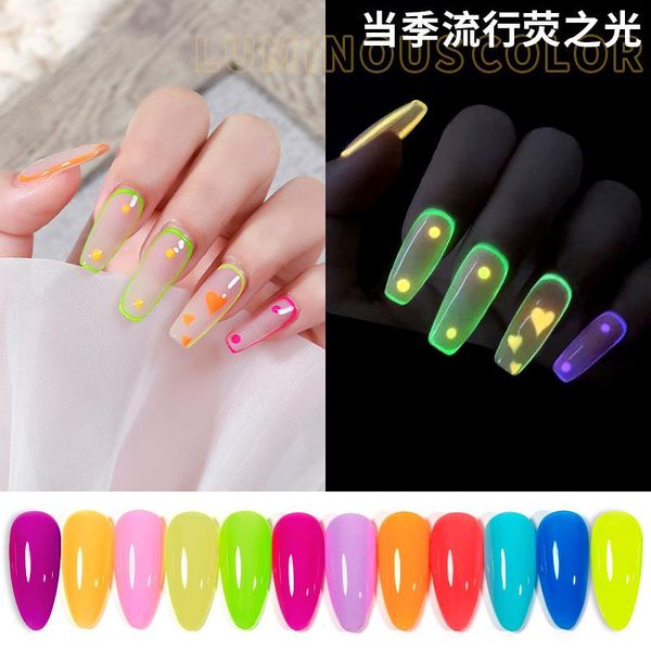 

nail art kits tiaodi fluorescent polish shop 2021 color candy macarone luminous glue