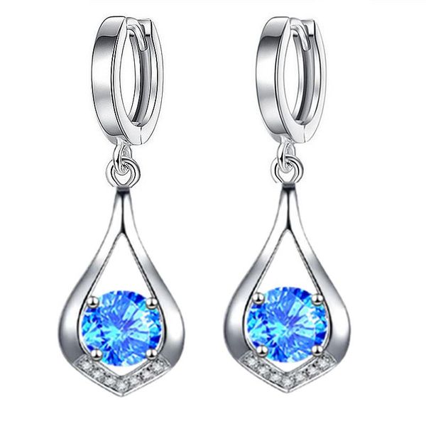 

dangle & chandelier 925 sterling silver heart earrings for women dazzling cz paved wedding party jewelry 2021 brincos ny1134