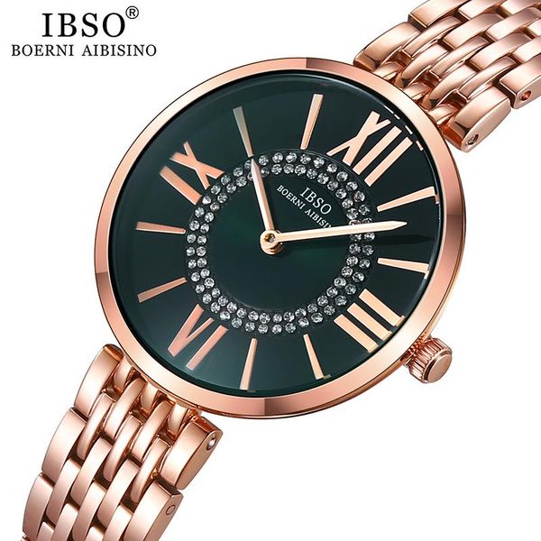 

wristwatches ibso women's quartz watch set ultra-thin wrist watches female st, Slivery;brown