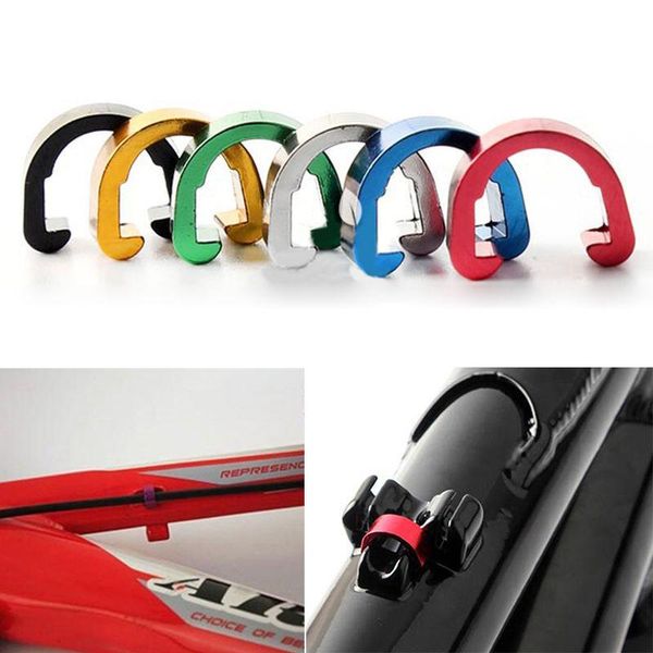 

bike brakes 10 pcs aluminum alloy disc brake cable sets pipe line deduction transmission c type buckle