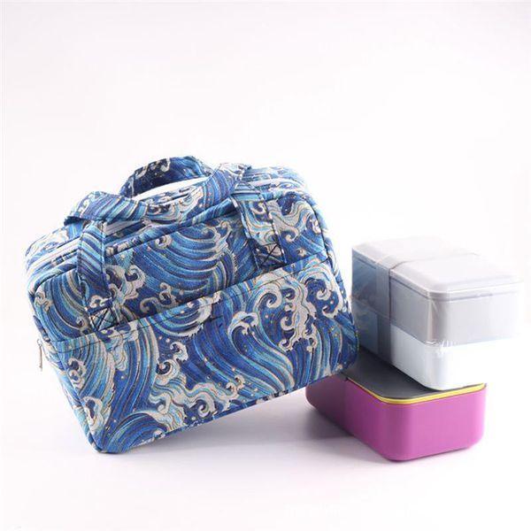 

bag organizer large capacity portable waterproof insulated lunch bags necessary picnic pouch thermal dinner travel accessories, Blue;pink