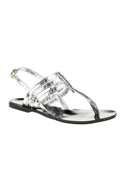 

sandals women's lame mirror thong, Black