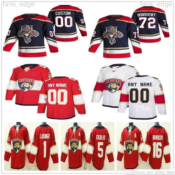 

96 Custom Men Women Kids 2021 Reverse Retro Florida Panthers Aleksander Barkov Aaron Ekblad Frank Vatrano Jonathan Huberdeau Ice Hockey Jerseys, Black