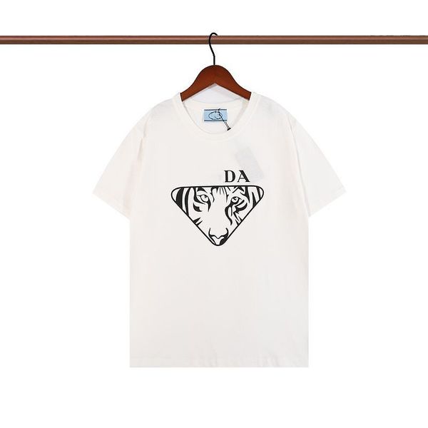 2022 Дизайнерские футболки для мужчин и женщин Мода Известный бренд Высококачественная хлопковая мужская футболка с круглым вырезом в европейском и американском стиле 3 цвета