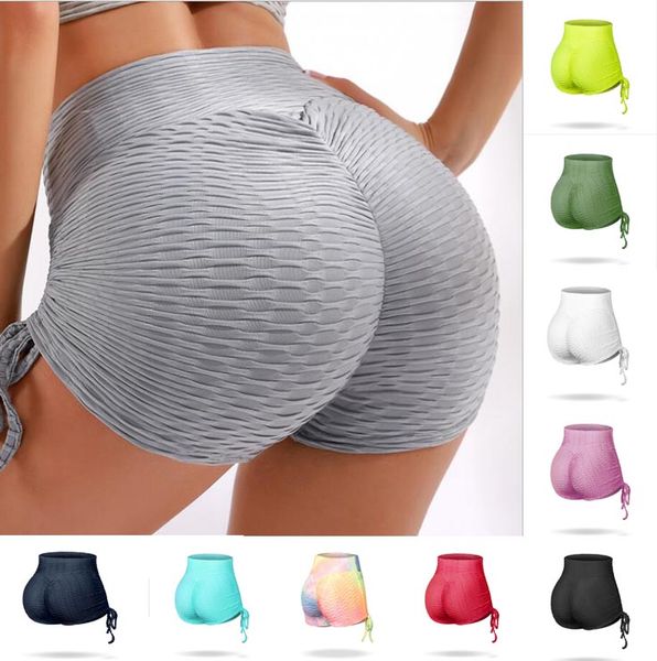 

lady scrunch booty short fitness workout women elastic jaquard textured shorts for dropper sales plus size black fitnees white, White;black