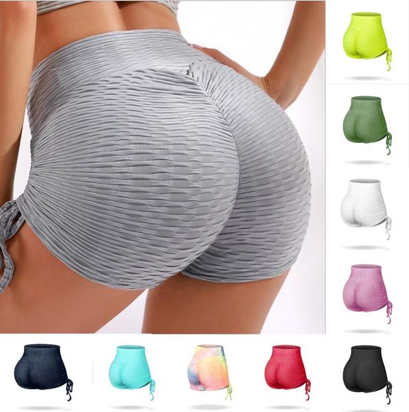 Lady Scrunch Booty Kısa Spor Egzersiz Kadınlar Elastik Jaquard Damlalık Satış Artı Boyutu için Dokulu Şort Artı Boyutu Siyah Fitnees Beyaz