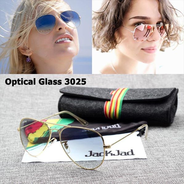 

fashion 3025 aviation quality optical glass lens sunglasses vintage classic brand design sun glasses 58mm oculos de sol, White;black