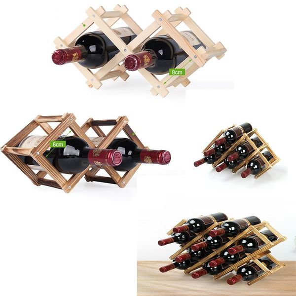 

ice buckets and coolers wooden red wine rack 3/6/10 bottle mount kitchen holder exhibition organizer 2 color