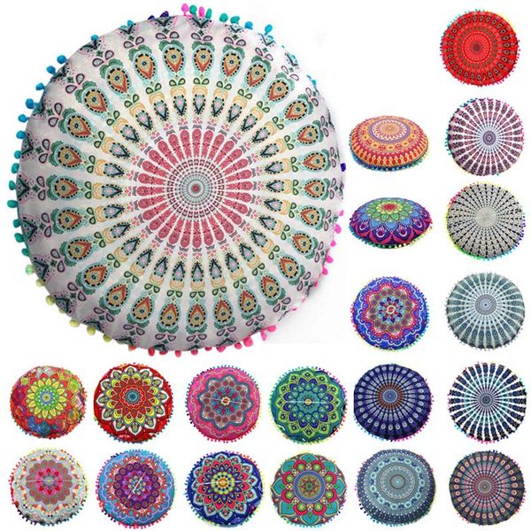 

mandala floor pillows round bohemian cushion cushions cover case #13 cushion/decorative pillow