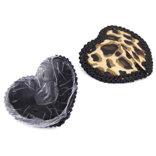 

reusable leopard nipple cover breast silicone self adhesive bra pad invisible intimates akcesoria women's g-strings, Black;white