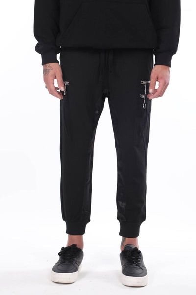 

mens side pockets sweatpants men's pants, Black