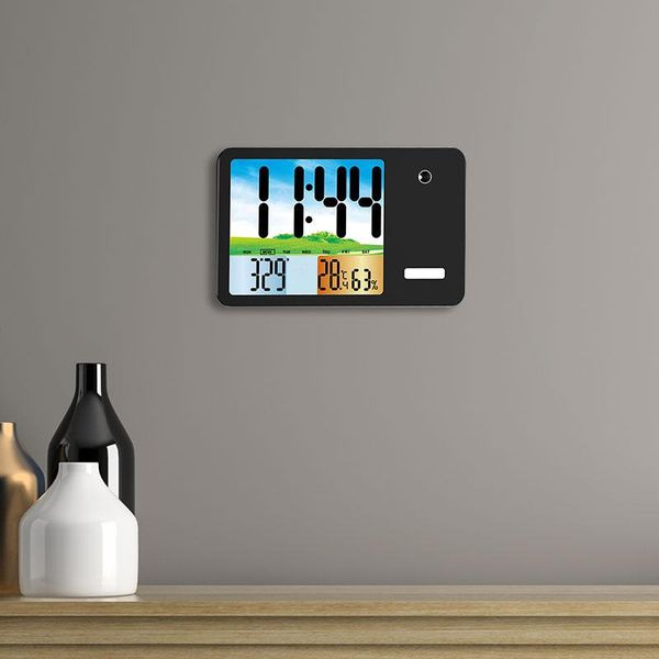 

wall clocks led backlight acrylic modern home decor digital clock for living room