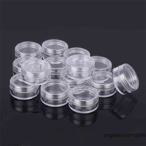 

2g 3g 5g empty clear container jar pot with clear ids for powder makeup cream otion ip balm/gloss cosmetic samp 1