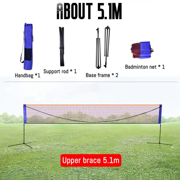 

about 5.1m portable quick start badminton net indoor and outdoor sports training net