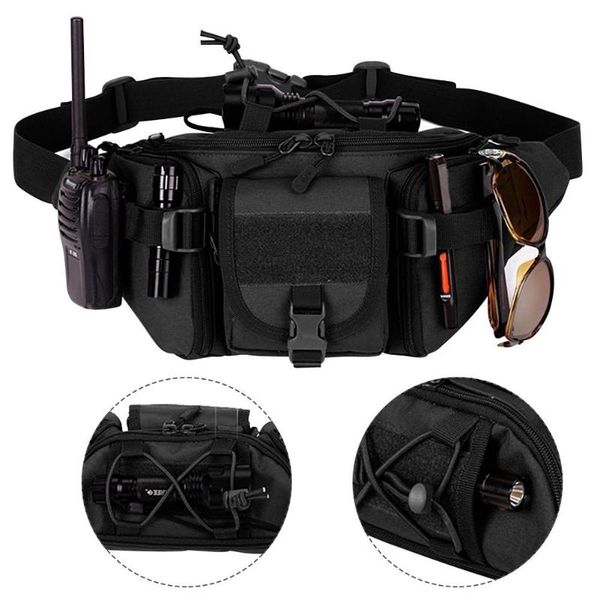 

outdoor bags men's tactical waist bag pack military camo waterproof hip belt pouch for hiking climbing